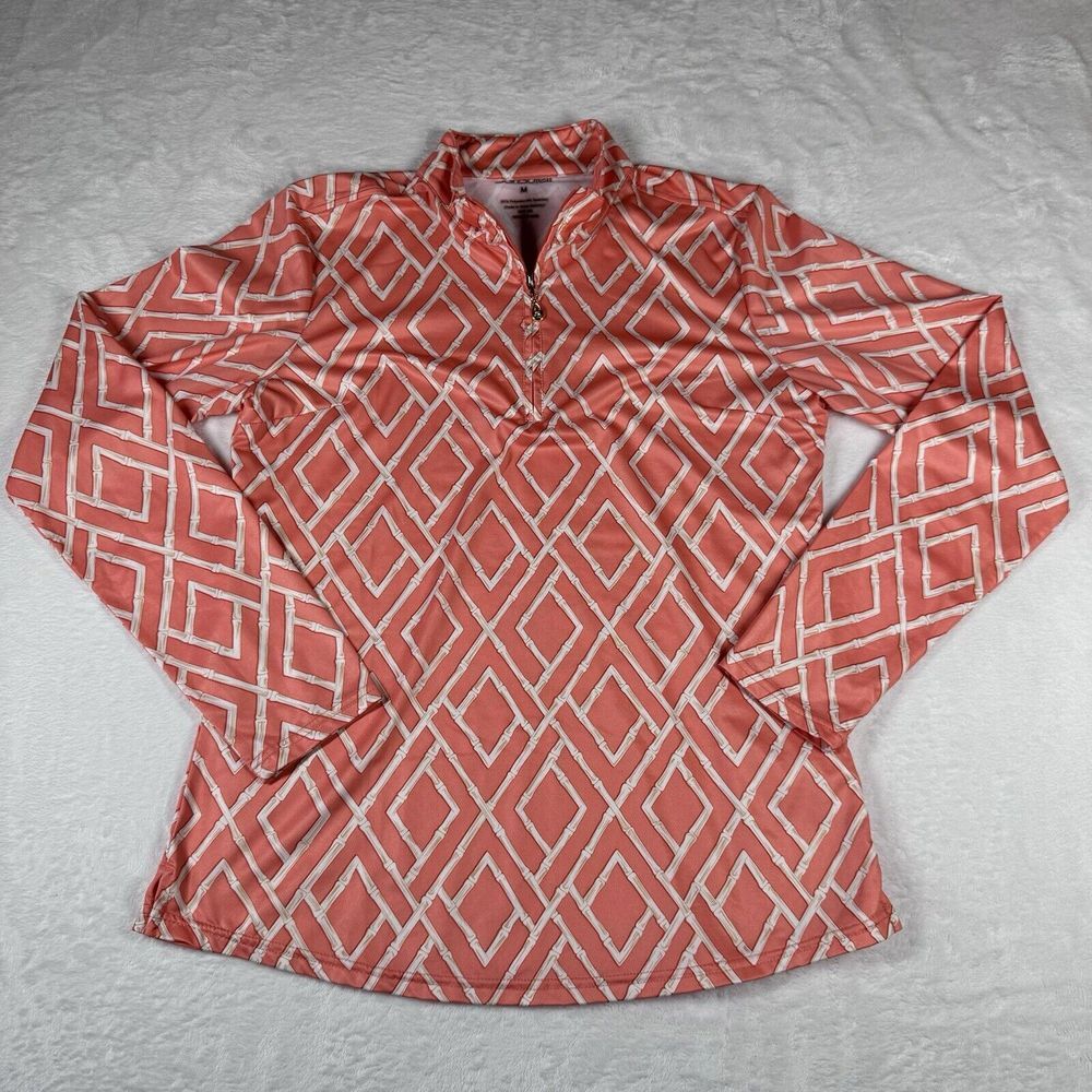 San Soleil 1/4 Zip Pullover Golf‎ Top Women's Long Sleeve Small UPF 50 Cooling